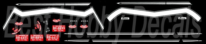 1968 Camaro SS396 SPORT STRIPES 1/24th - 1/25th Waterslide Decals for Black Car