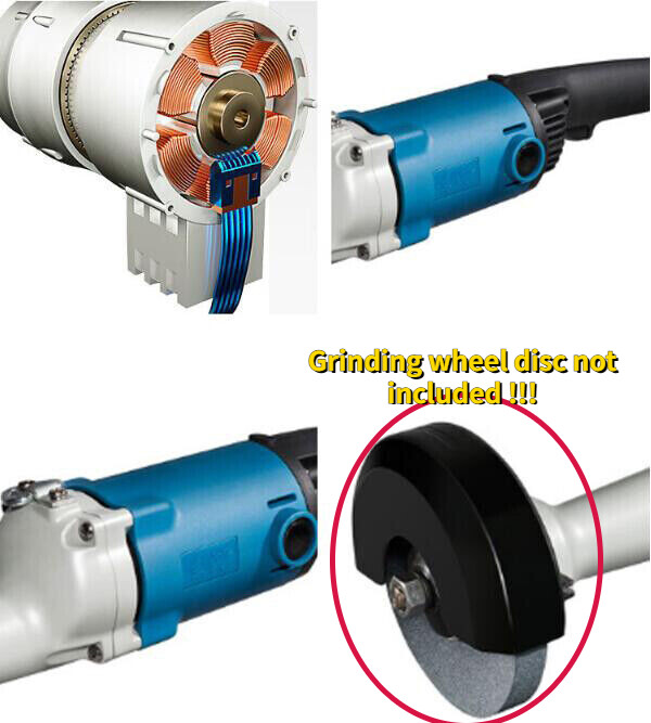 125/150mm Diameter Electric Handheld Grinder Grinding Machine Straight