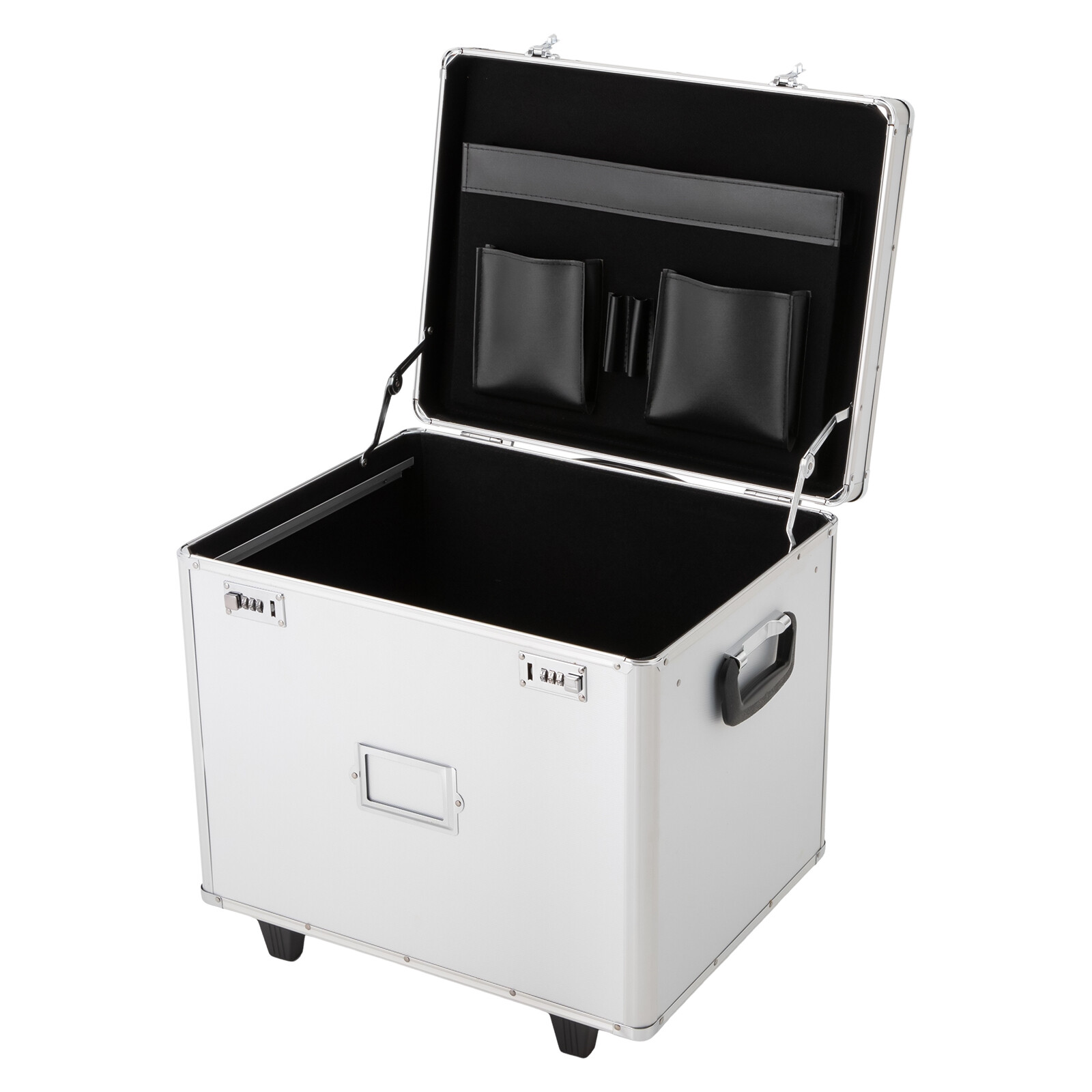 Freestanding File Organizer Box Rectangular Storage Box Silver 48.8*38*41cm