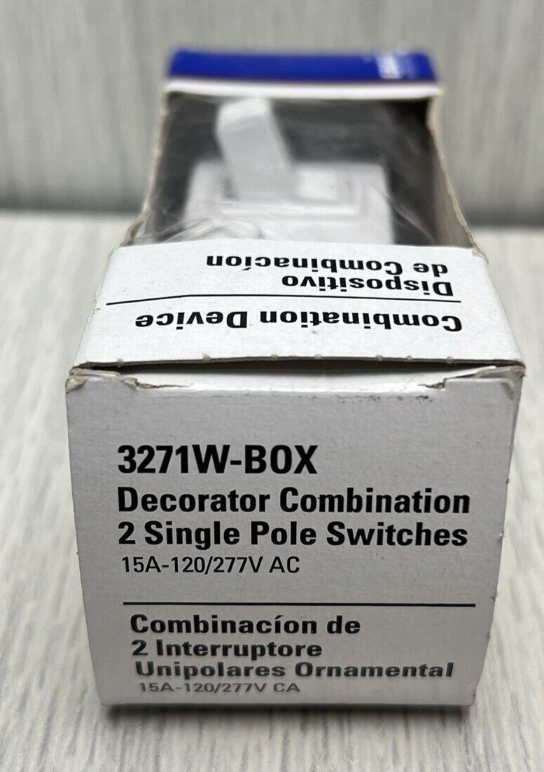 Eagle Electric Combination Device White 2 Single Pole Switches 3271W-BOX