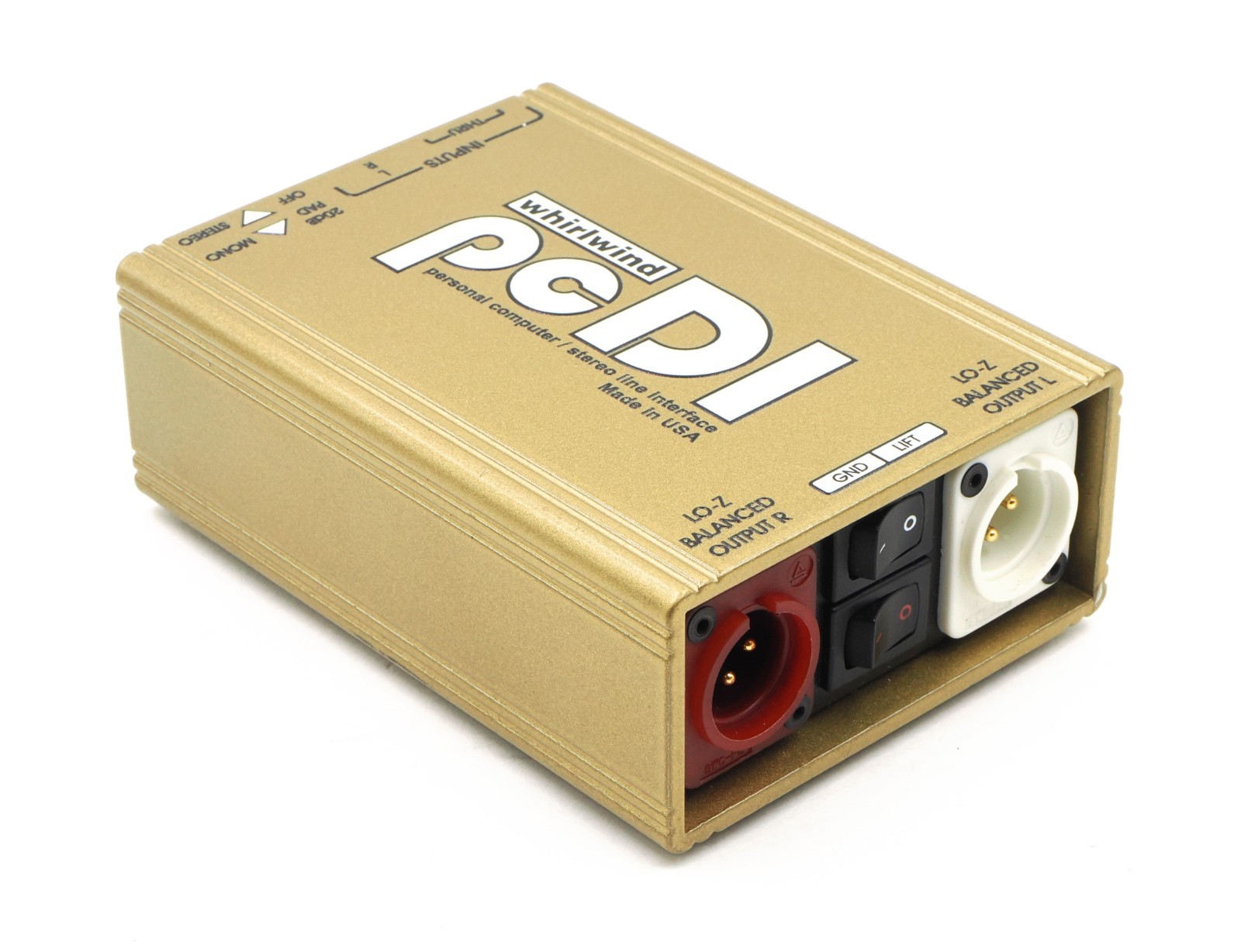 Whirlwind pcDI 2-Channel Stereo Passive Direct Input Box