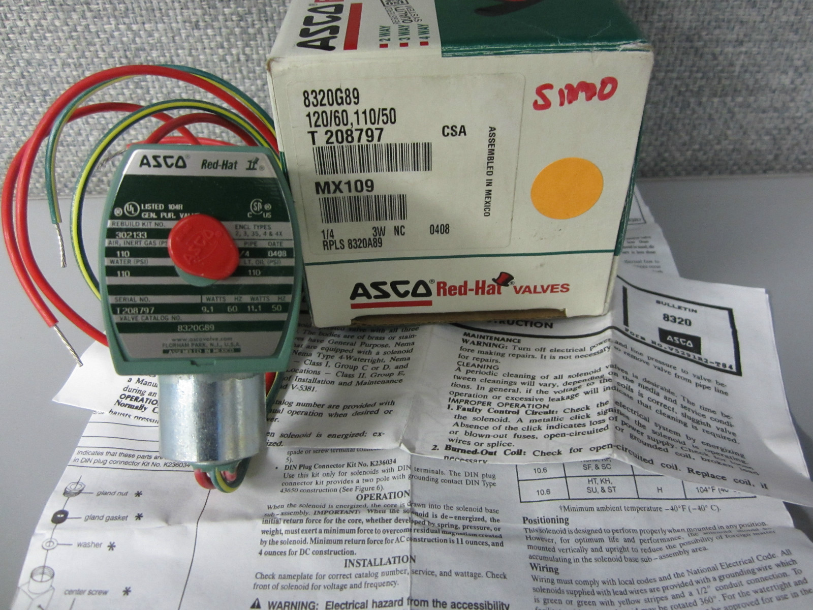 ASCO Red-Hat Valve # 8320G89