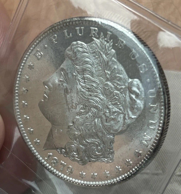 1879 S PL Morgan Dollar UNC Proof Like