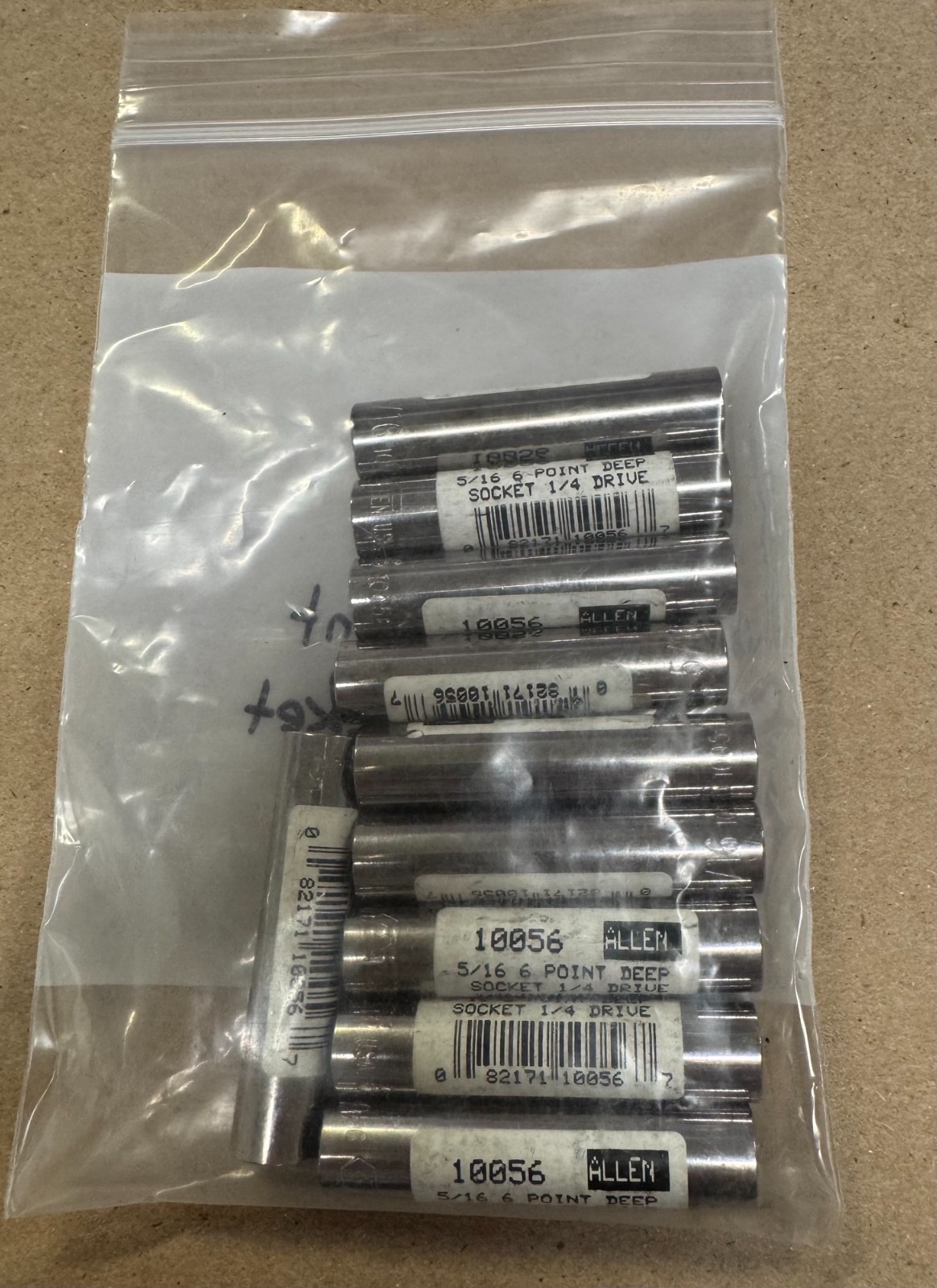 Allen 10056 5/16 6 Point Deep Socket 1/4 Drive
