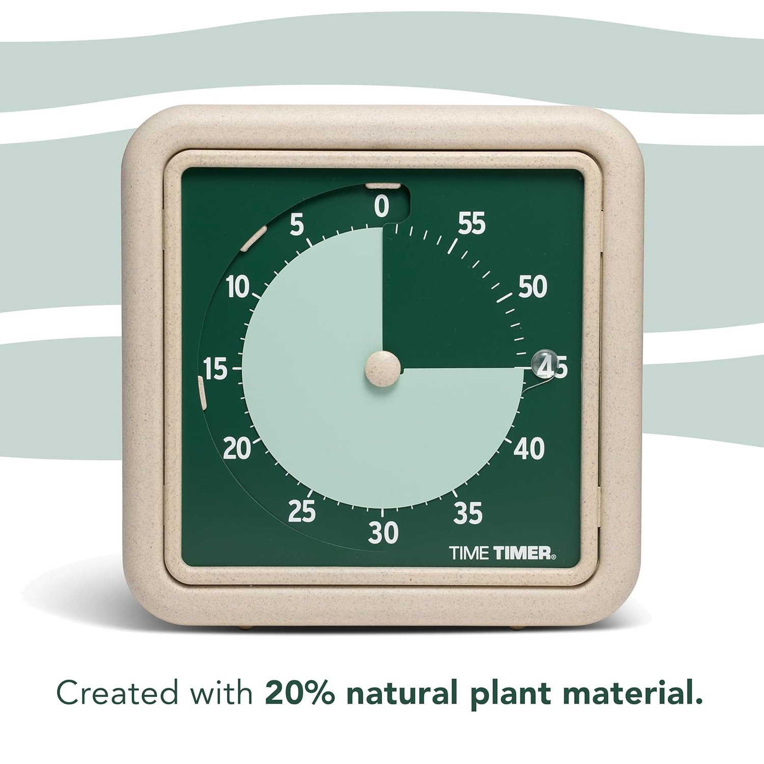 **Retro 8 Inch Visual Timer 60 Minute Desk Countdown Clock Eco Friendly Green**
