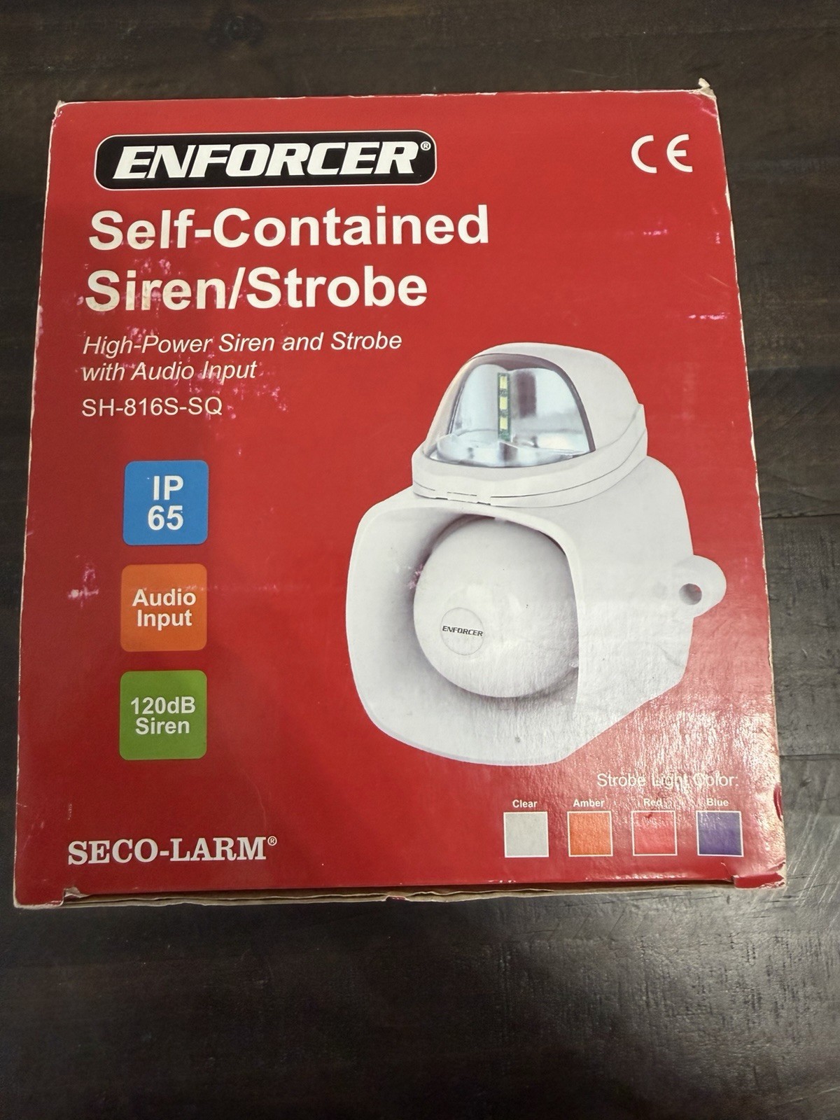 SECO-LARM ENFORCER SH-816S-SQ/B Self-Contained Siren Strobe Alarm 120dB IP65 New
