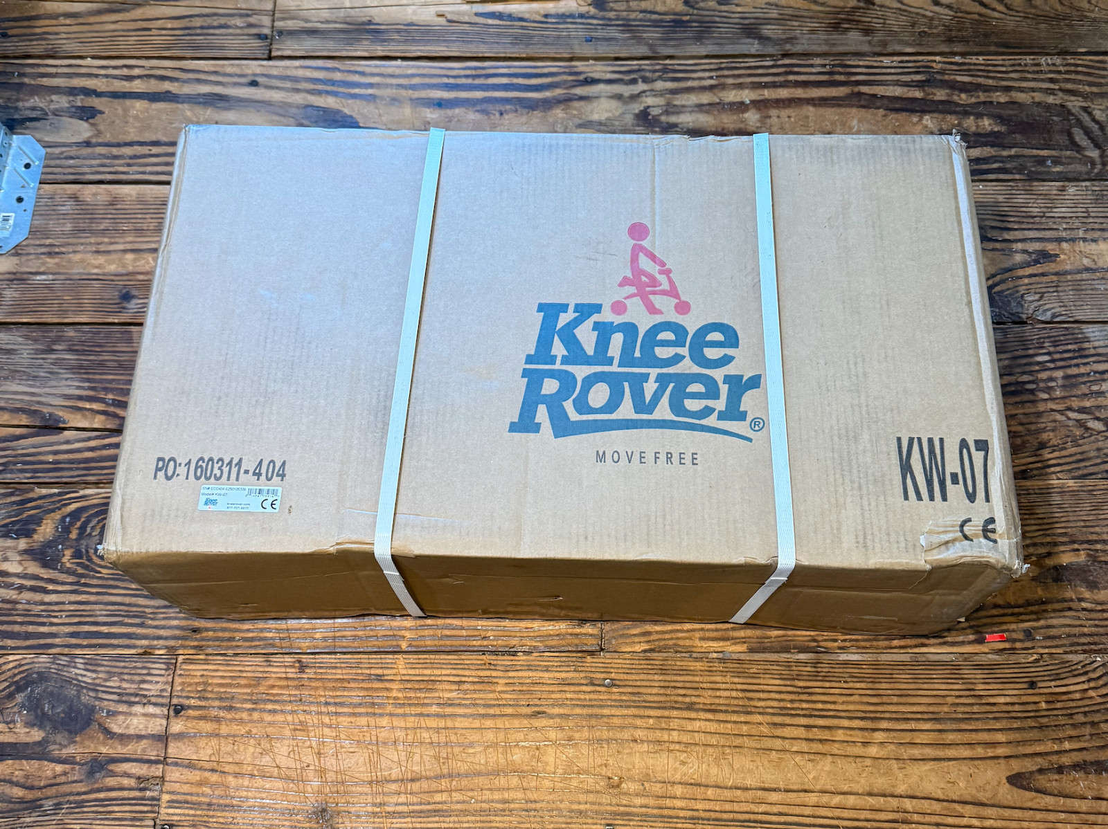 NEW KneeRover Steerable Economy Knee Scooter Black KW-07 Hand Brake- New in Box!