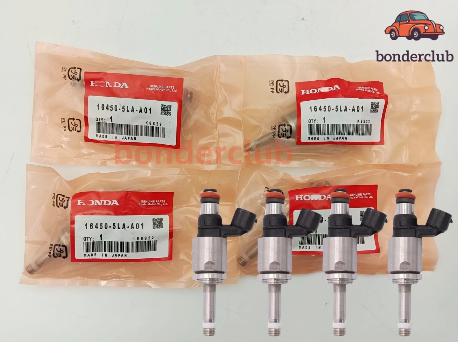 4X Fuel Injectors For 2013-2017 Honda Accord CR-V Acura TLX 2.4L 16450-5LA-A01