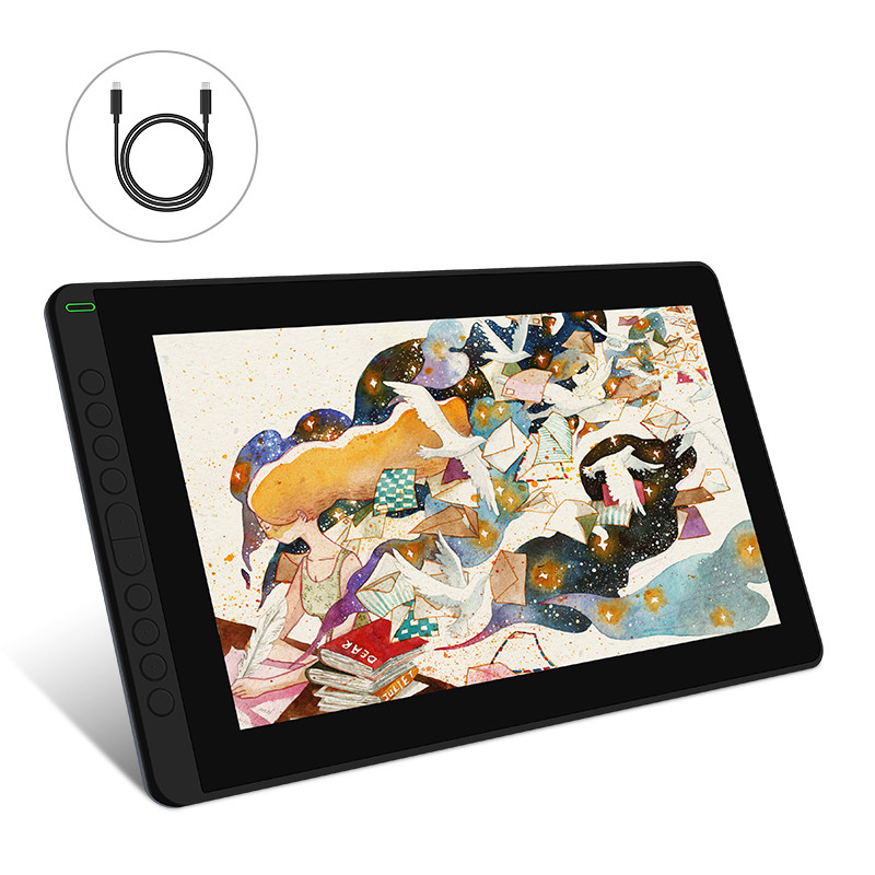 HUION Kamvas 16 2021 version 15,6" Graphics Drawing Tablet Pen Display 120% sRGB