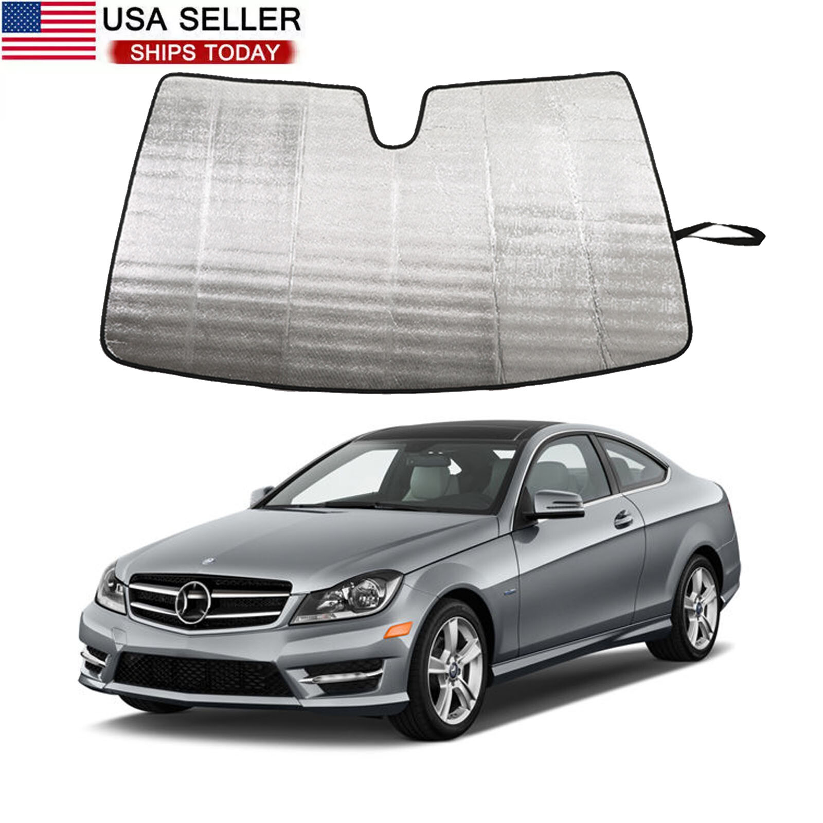 Car Front Window Windshield Sun Shade Visor For Mercedes-Benz C-Class 2015-2021