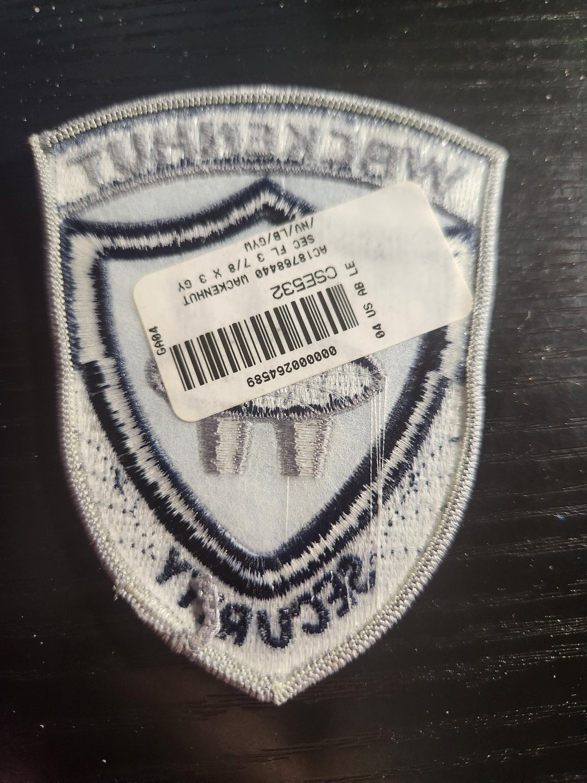 WACKENHUT SECURITY Embroidered Patch Shield Logo 3.75" Collectable Only