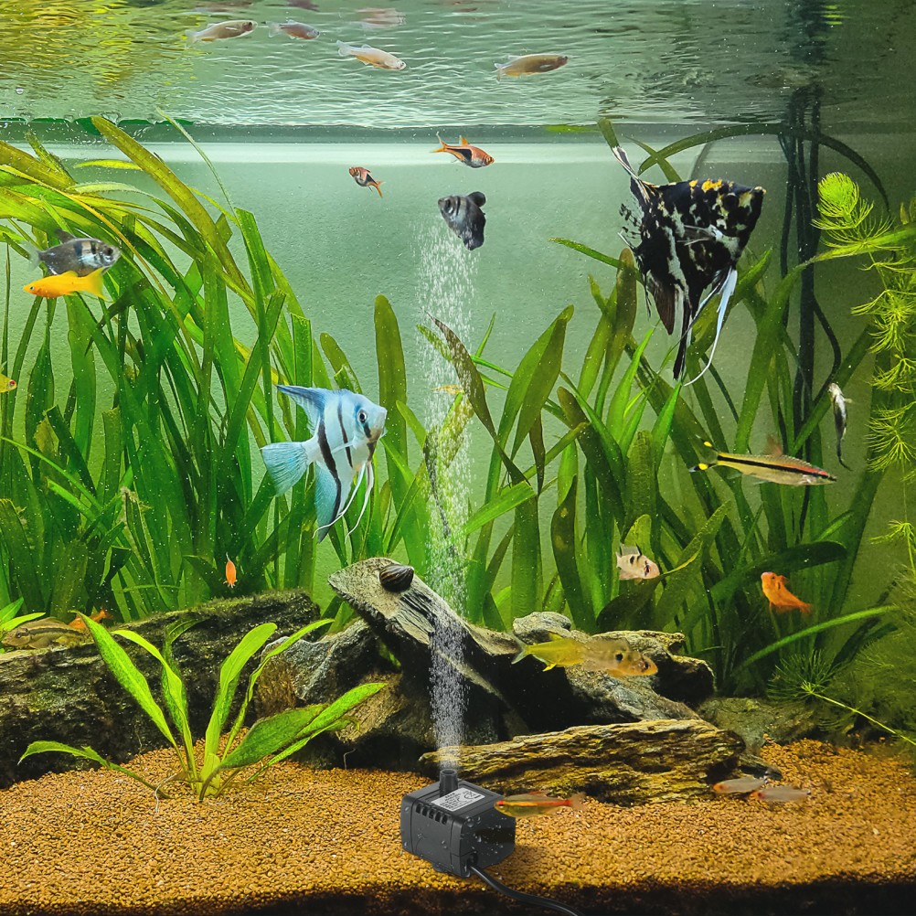 12 V250L/H Water Pump Aquarium Mini Submersible Battery Powered Portable