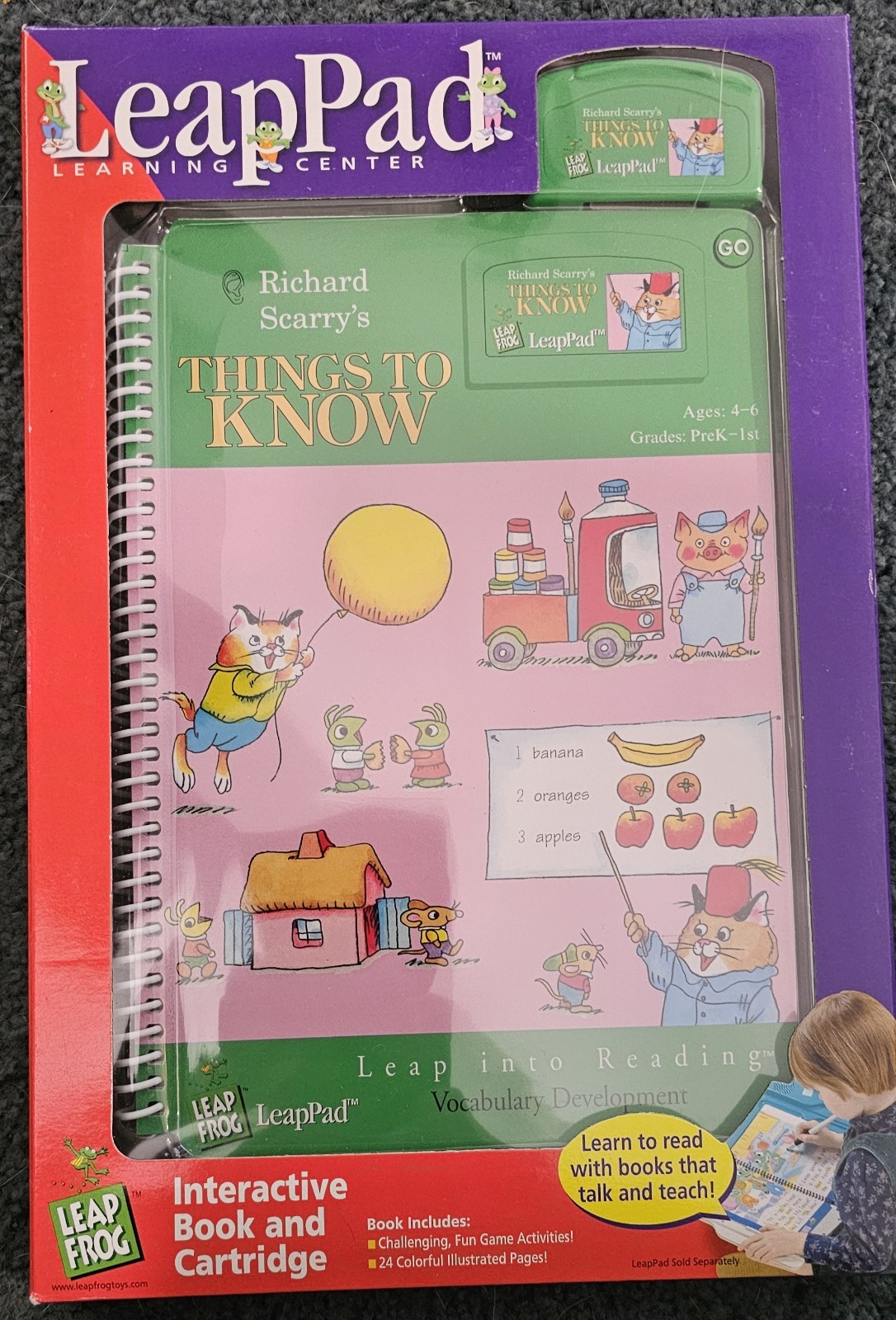 LeapPad Interactive Book And Cartridge - Richard Scarry's Things To Know