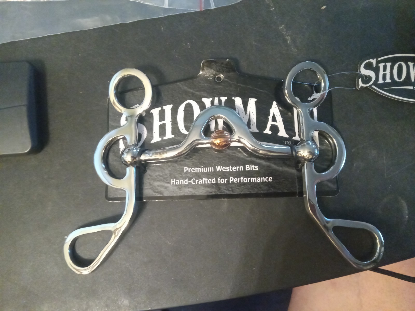 New Showman Argentine cheek bit spoon ported copper roller 5 in mouth