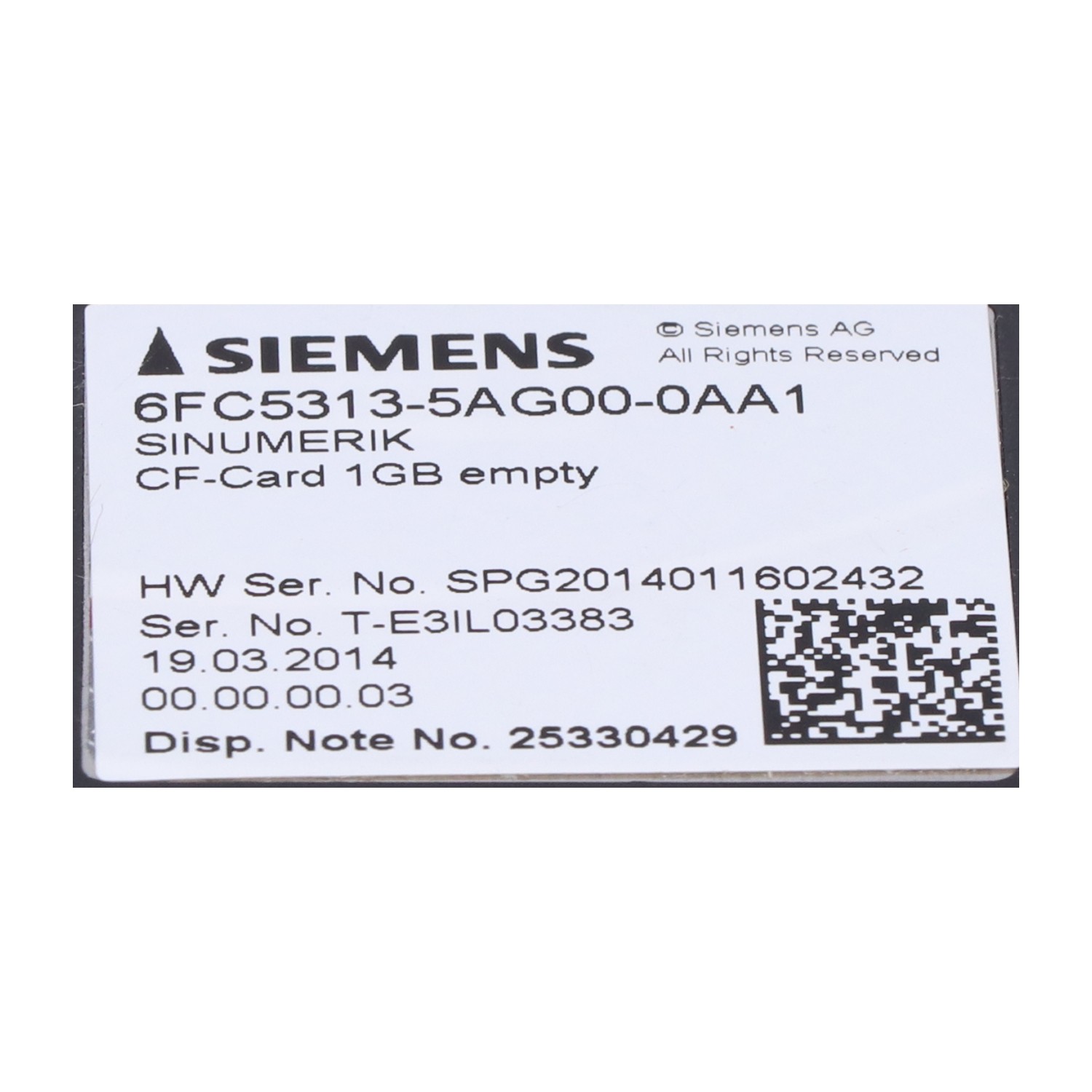 Siemens 6FC5313-5AG00-0AA1 Used UMP
