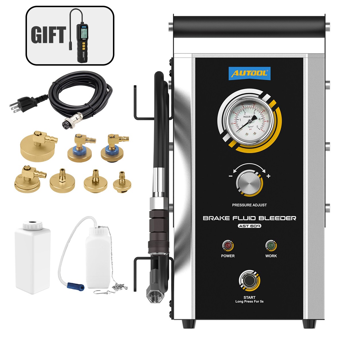Electric Brake Fluid Bleeder Machine Brake Bleeding Tool Brake Fluid Oil Exchang