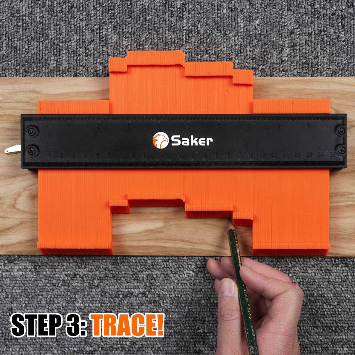 Saker Contour Gauge (10 Inch Lock) Profile Tool- Adjustable Lock-Precisely Copy