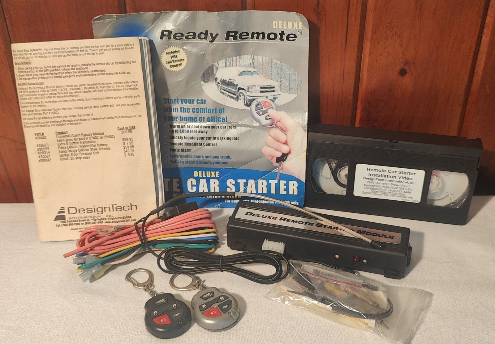 Vintage Design Tech Auto Command Remote Car Starter for 1996 to 98 Ford taurus