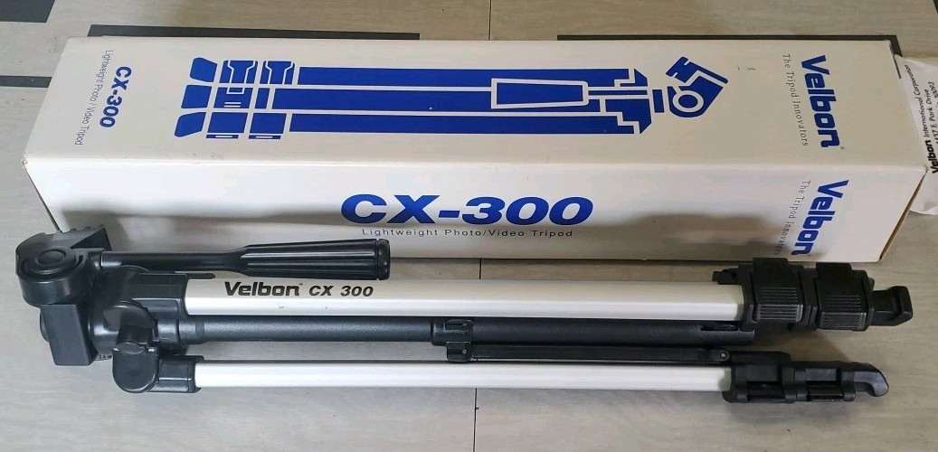 Velbon CX-300 Lightweight Adjustable Aluminum Photo / Video Tripod in Box