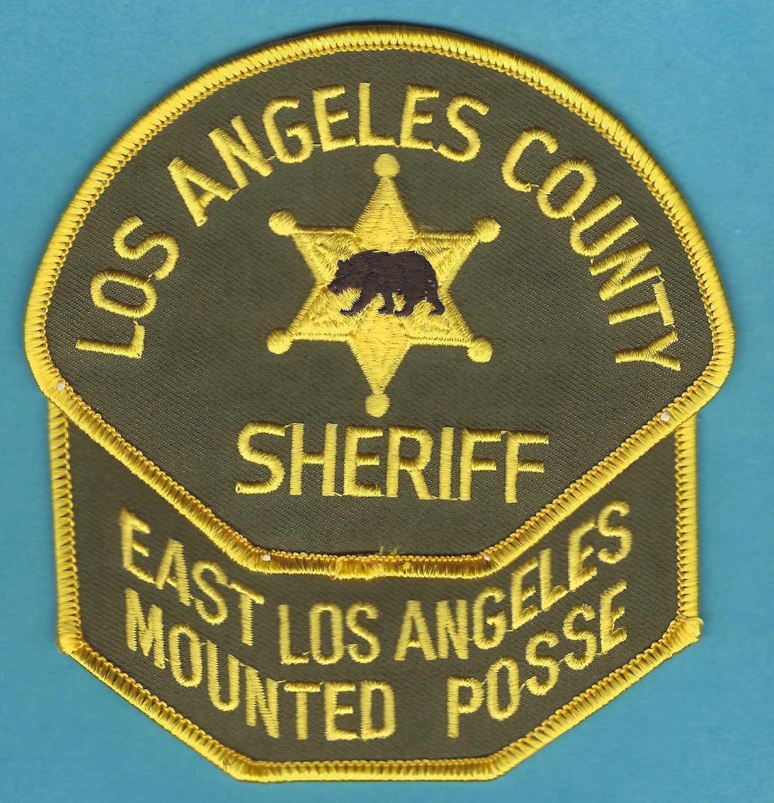 LOS ANGELES CALIFORNIA SHERIFF EAST LA DIVISION MOUNTED POSSE SHOULDER PATCH