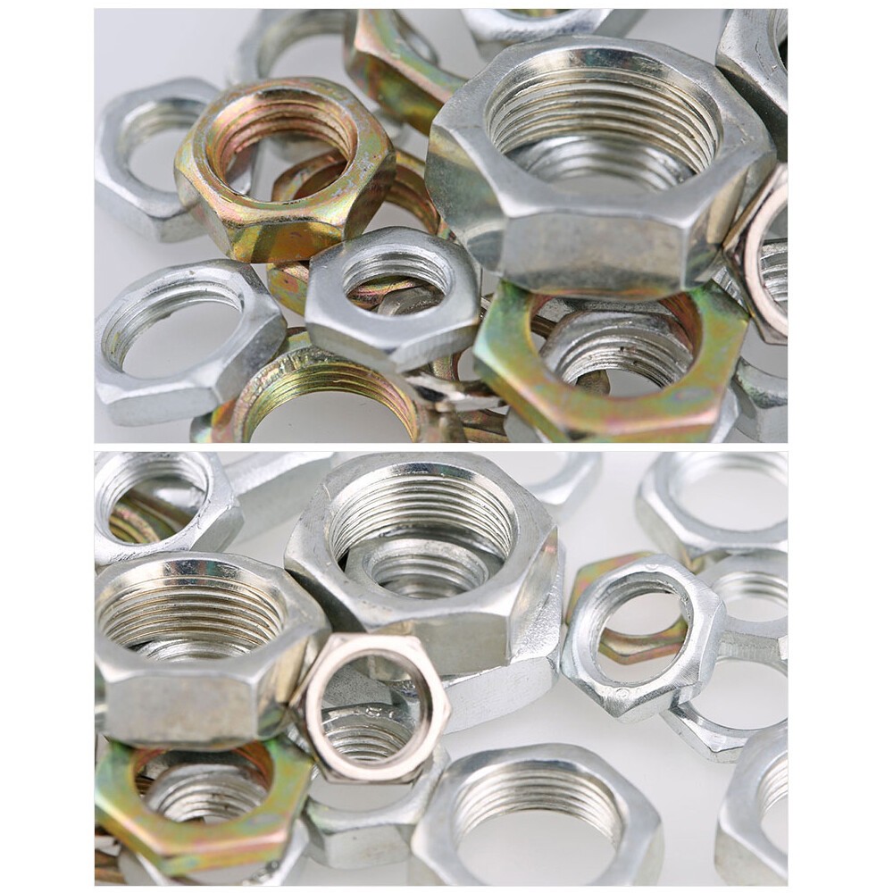 M7 - M16 Fine Pitch Thread Hex Thin Half Lock Nuts Hex jam Nut Zinc Plated Steel