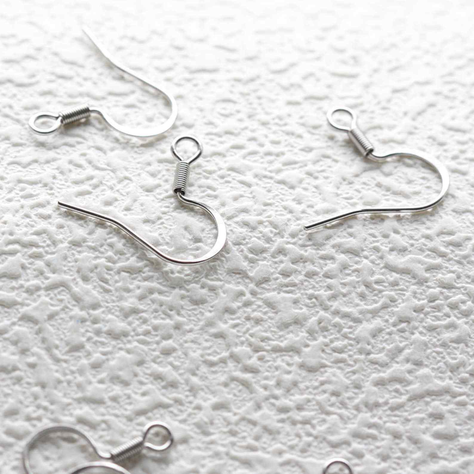 20 Pieces (10 Pairs) of Fish Hook and Coil Surgical Steel - 17mm (4874C)