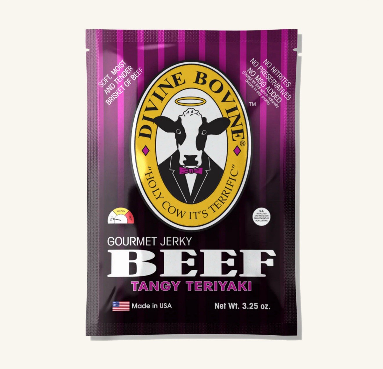 Devine Bovine Beef Jerky Tangy Teriyaki