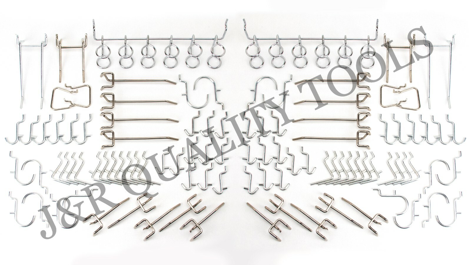 100pc 1" x 1/8" Pegboard Hook Assortment Set Shelve Hanger Garage Storage Shop