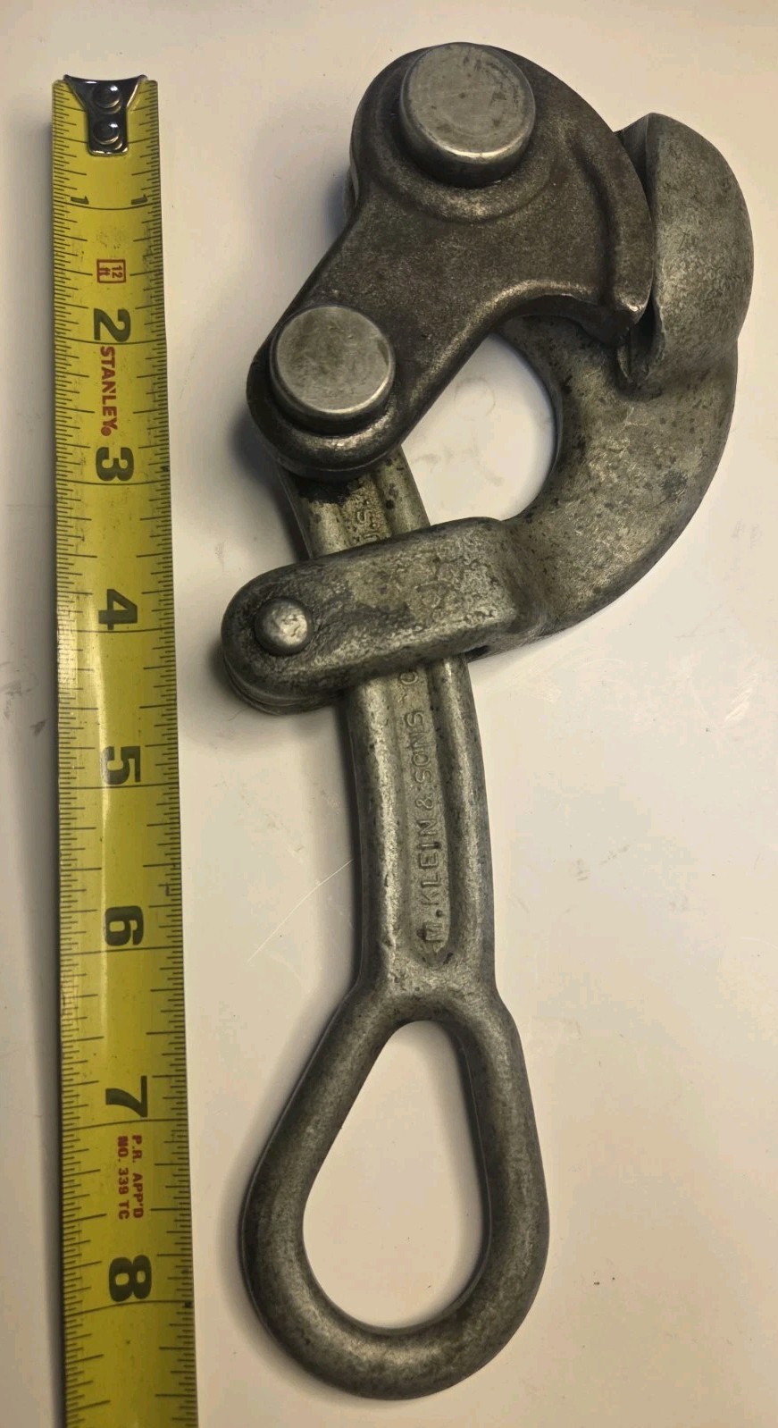 Vtg.  M. Klein & Sons Cable Puller No. 1604-20 Chicago USA, Good VG Condition