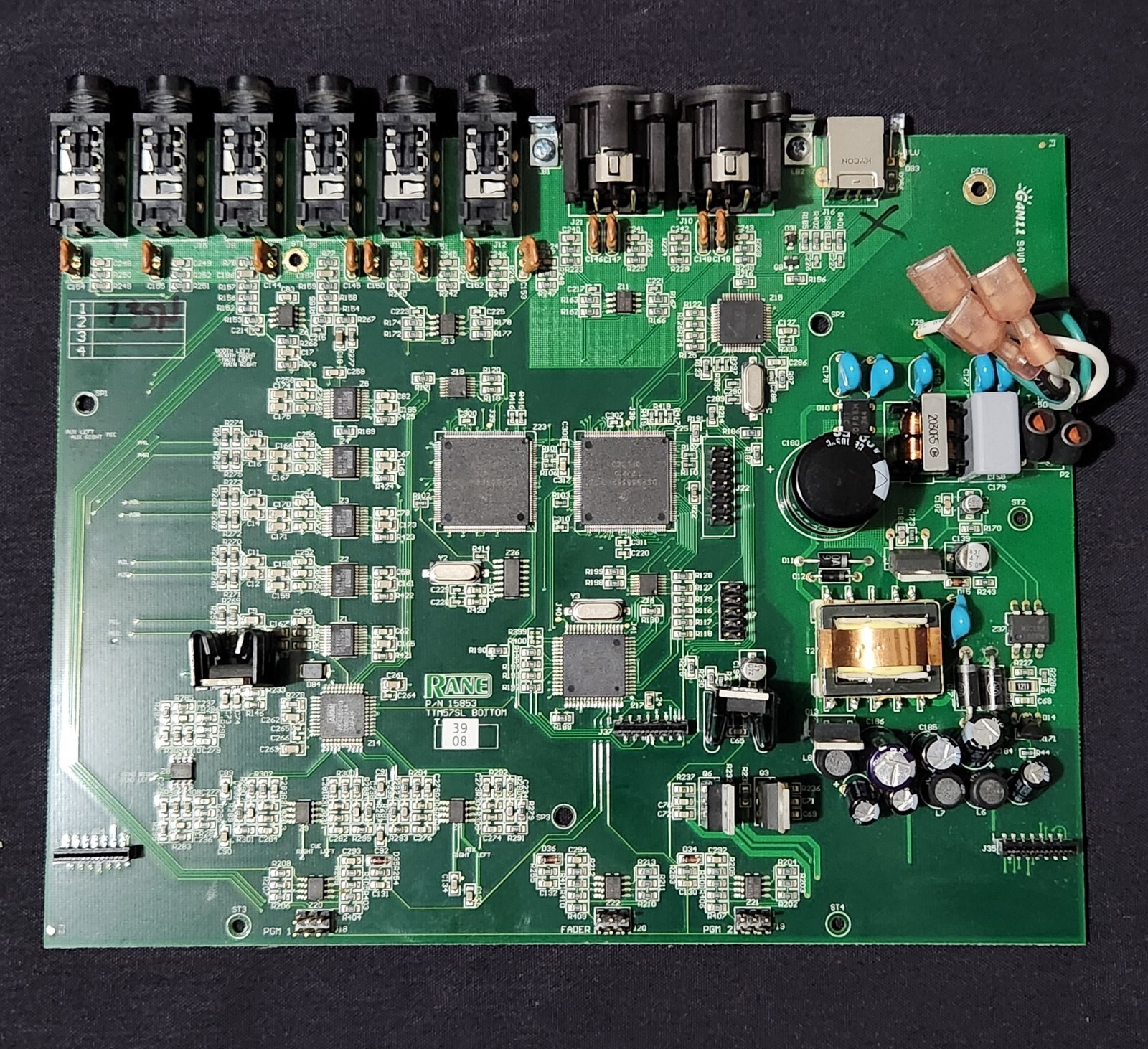 Rane TTM 57SL Main Motherboard Bottom PCB ***PASSES AUDIO, NO USB*** PN/15853
