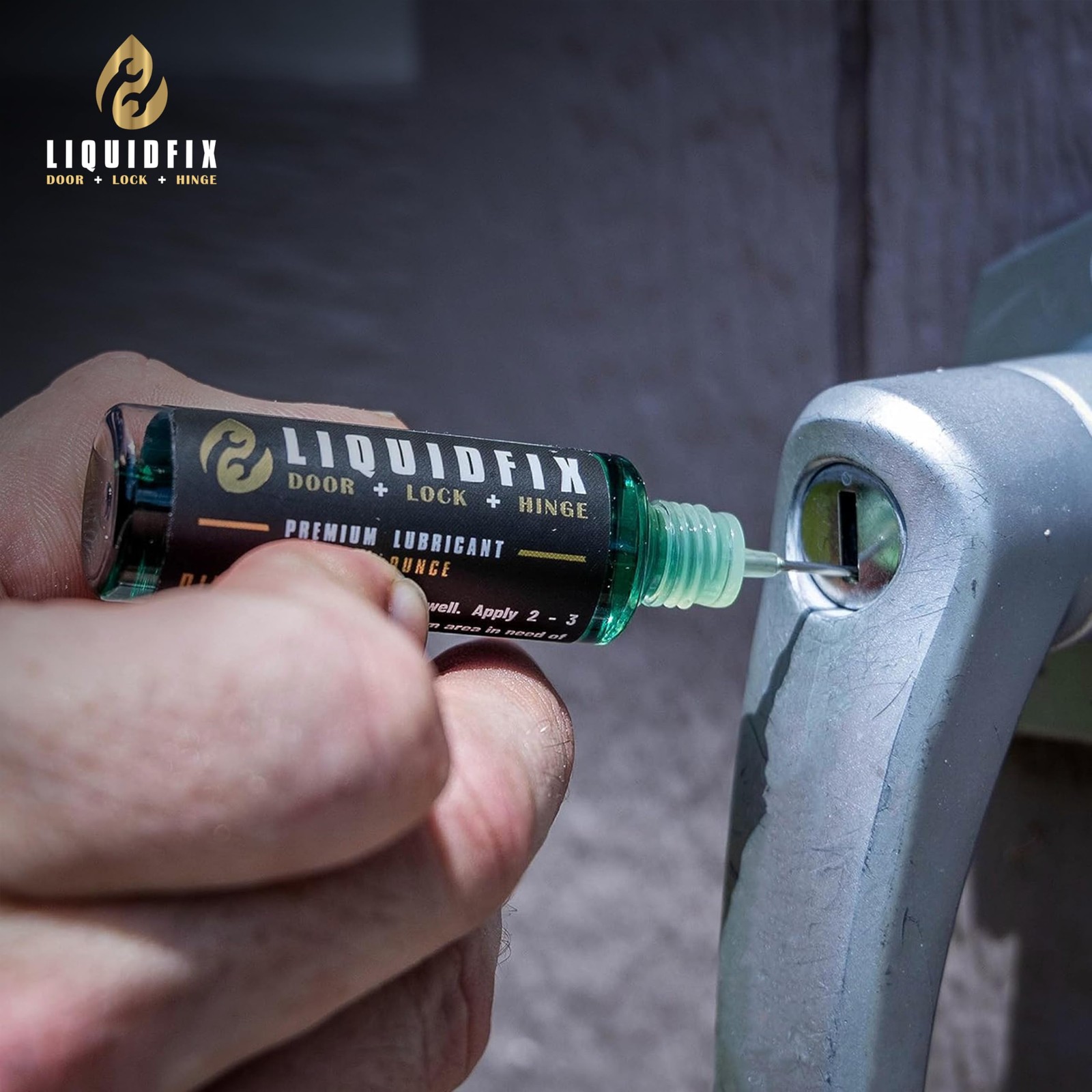 LiquidFix Door, Lock, and Hinge Lubricant | 4 oz Dropper + 0.5 Needle 1 Pack