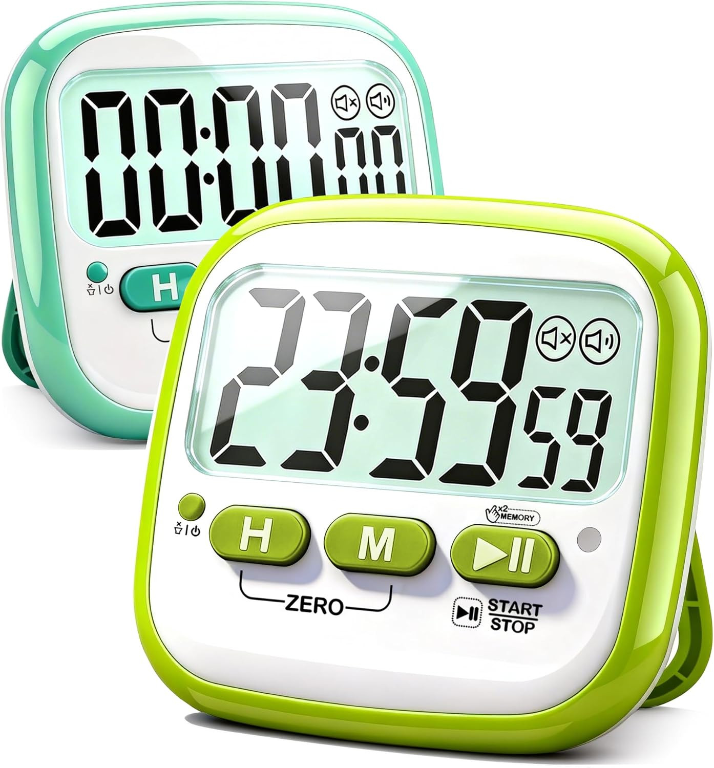 2 Pack Classroom Timers for Kids Teachers, Magnetic Countdown Digital Kitchen Ti