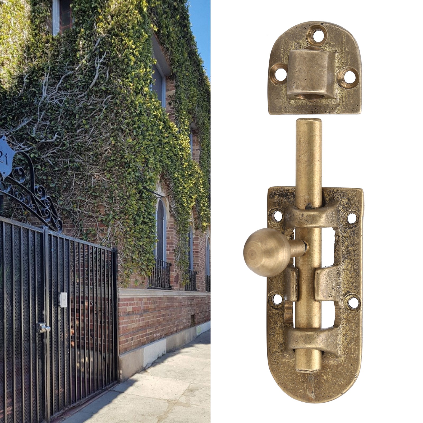 Sliding Lock Durable Design Ideal For Home Security 10x3cm Excellent