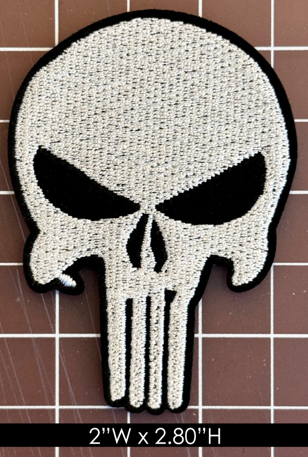Military Skull (The Punisher) Embroidered Iron-on Patch