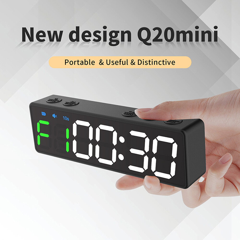 Portable Gym Interval Timer Workout Fitness Clock Stopwatch Magnetic Timer USB