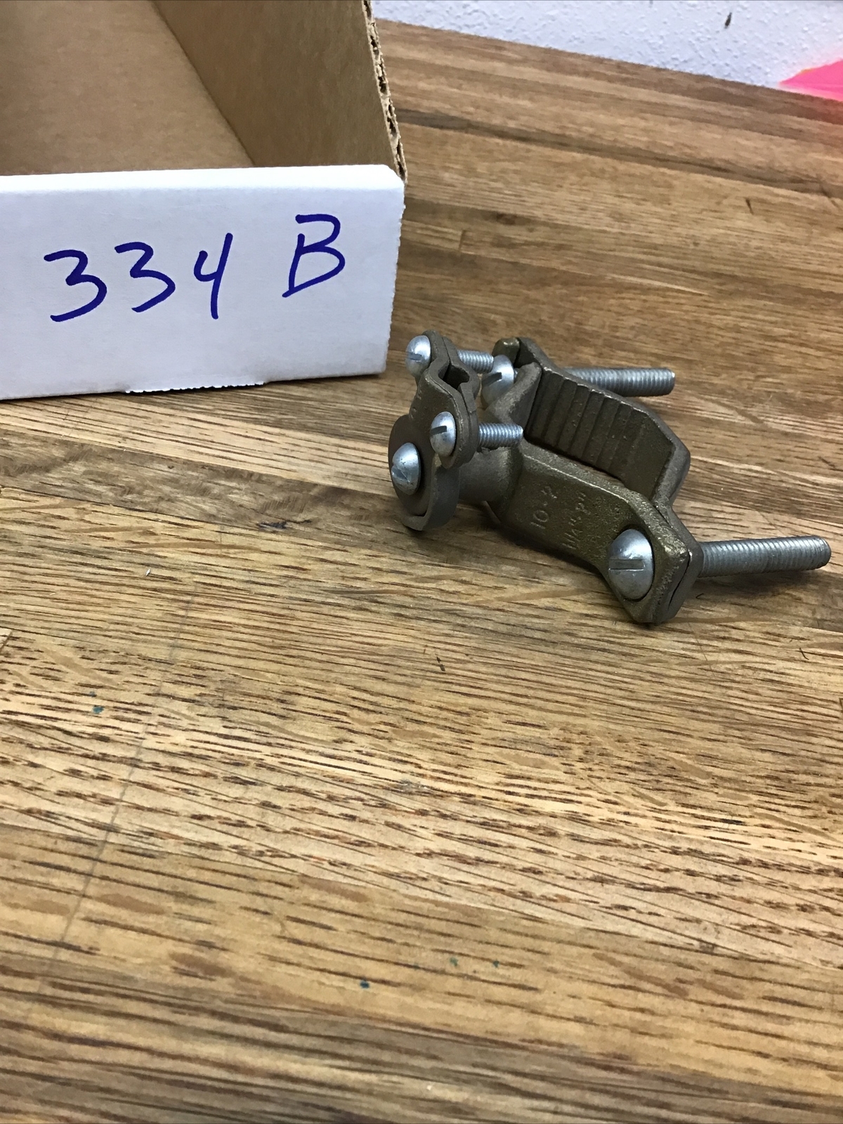 #10 -#2  Wire Bronze Ground Clamp, 1-1/4" - 2" Pipe