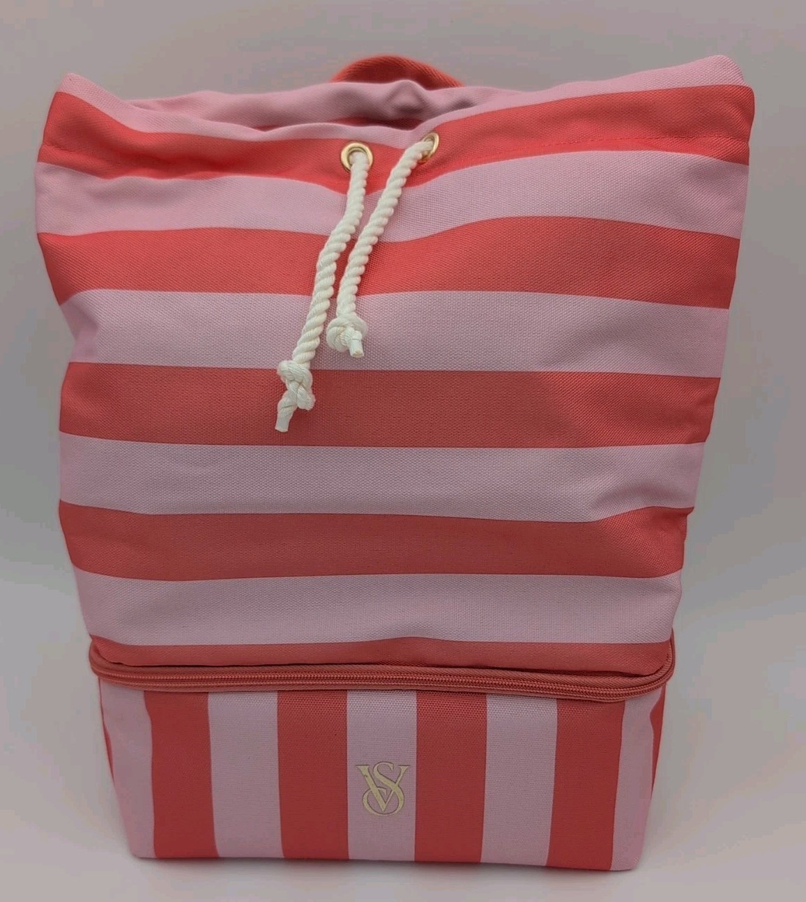 Victoria's Secret Pink Coral Insulated Beach Cooler Backpack NWT
