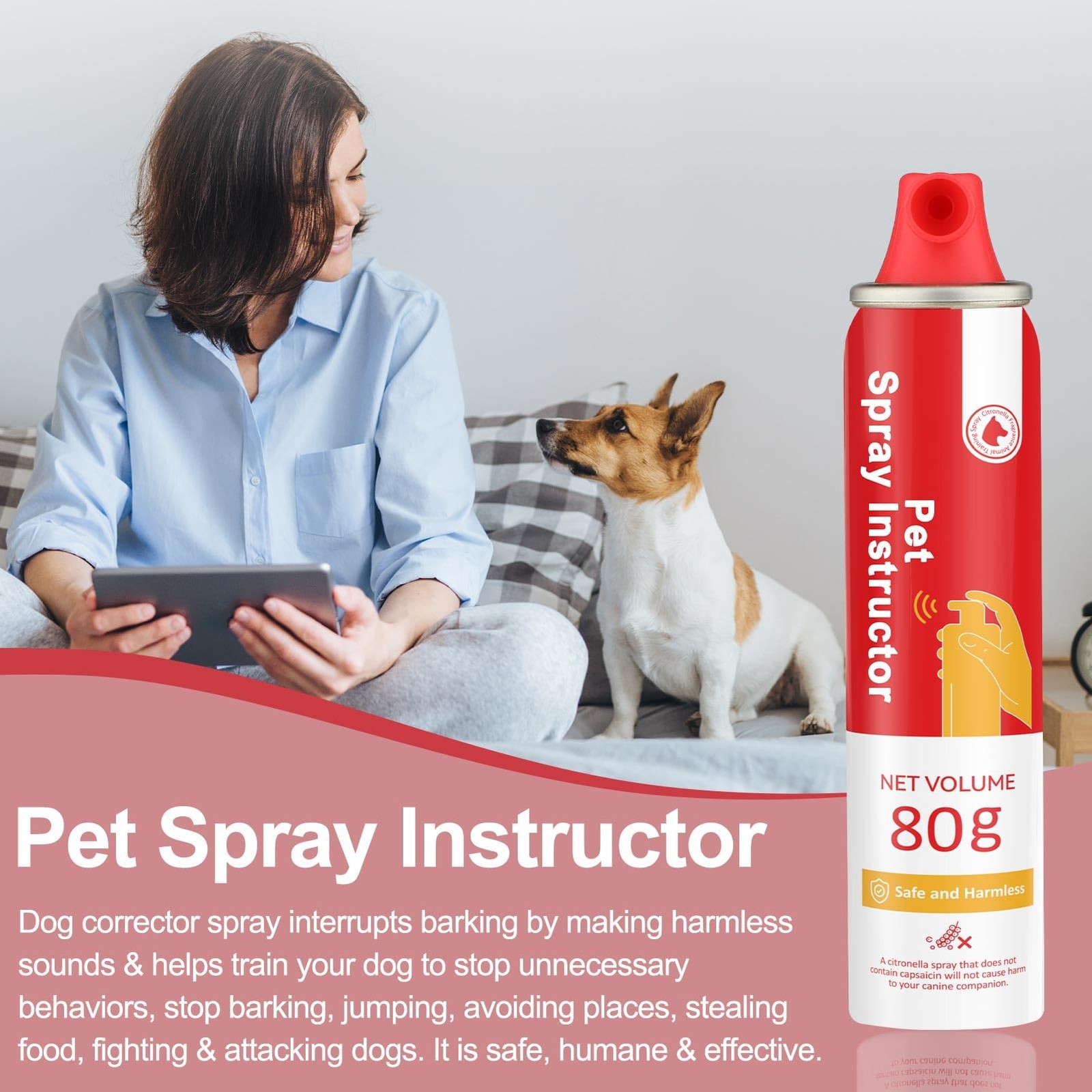 OCKCE Corrector Spray Dog Trainer, 80ml 1 Pack 1PACK, Red-1