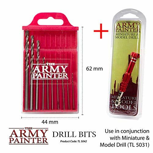 The Army Painter Drill Bit Set - 10 Small Drill Bits for Pin Vise Hand Drill ...
