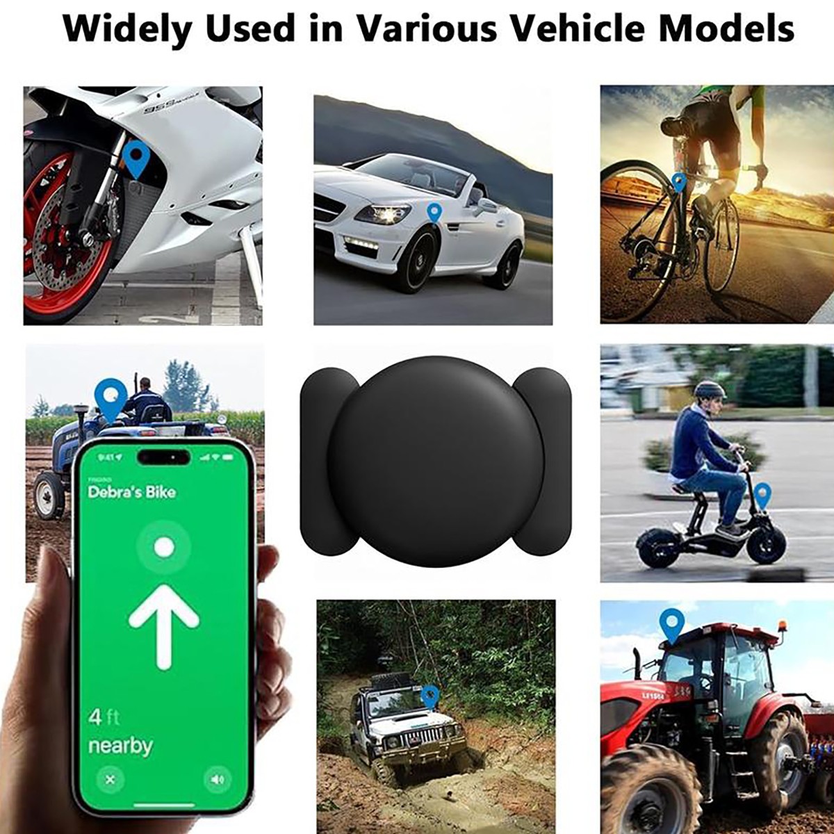 GPS Tracker for Vehicles Hidden Car Tracking Device Compatible with iPhone iOS