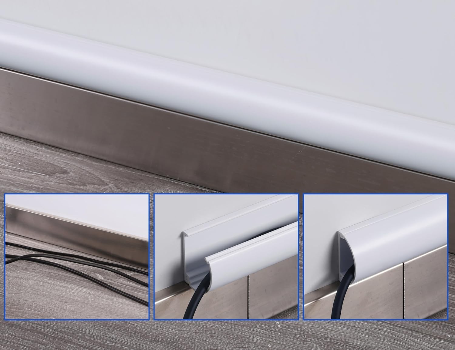 Self-Adhesive 34in Cord Covers for Seamless Cable Management - Customizable