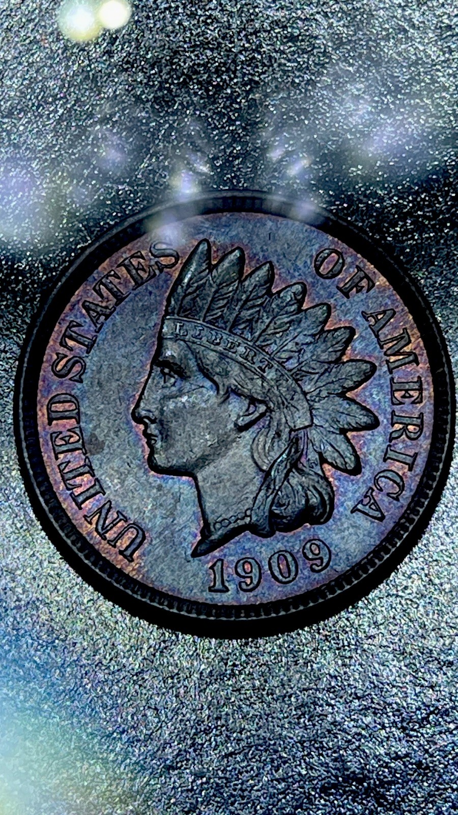 Uncirculated 1909 Indian Head Cent, Attractively Toned  Nice Coin