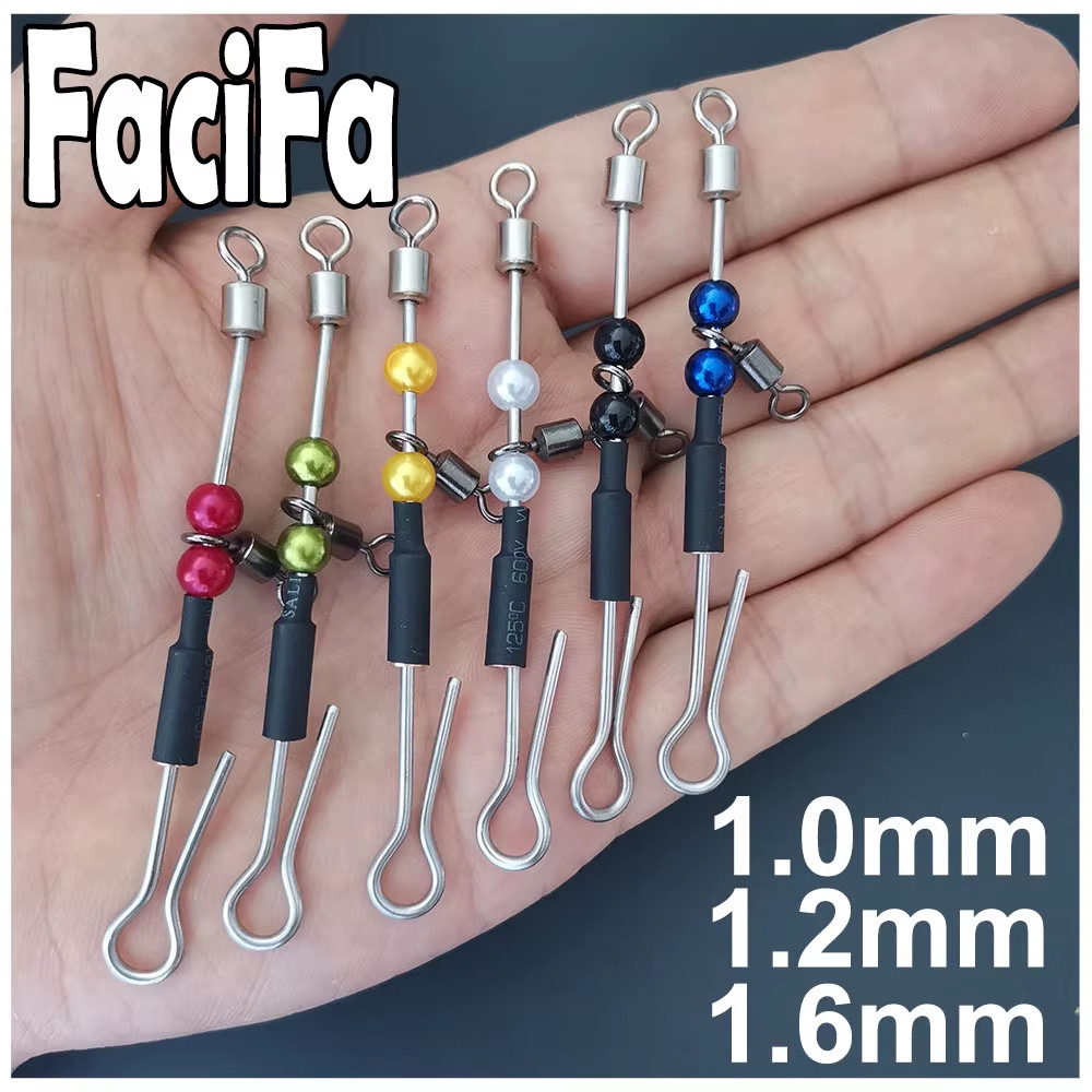 6 Pcs Bearing Swivel Fishing Connector Fast Hook Urfe Para Temporales Enganches