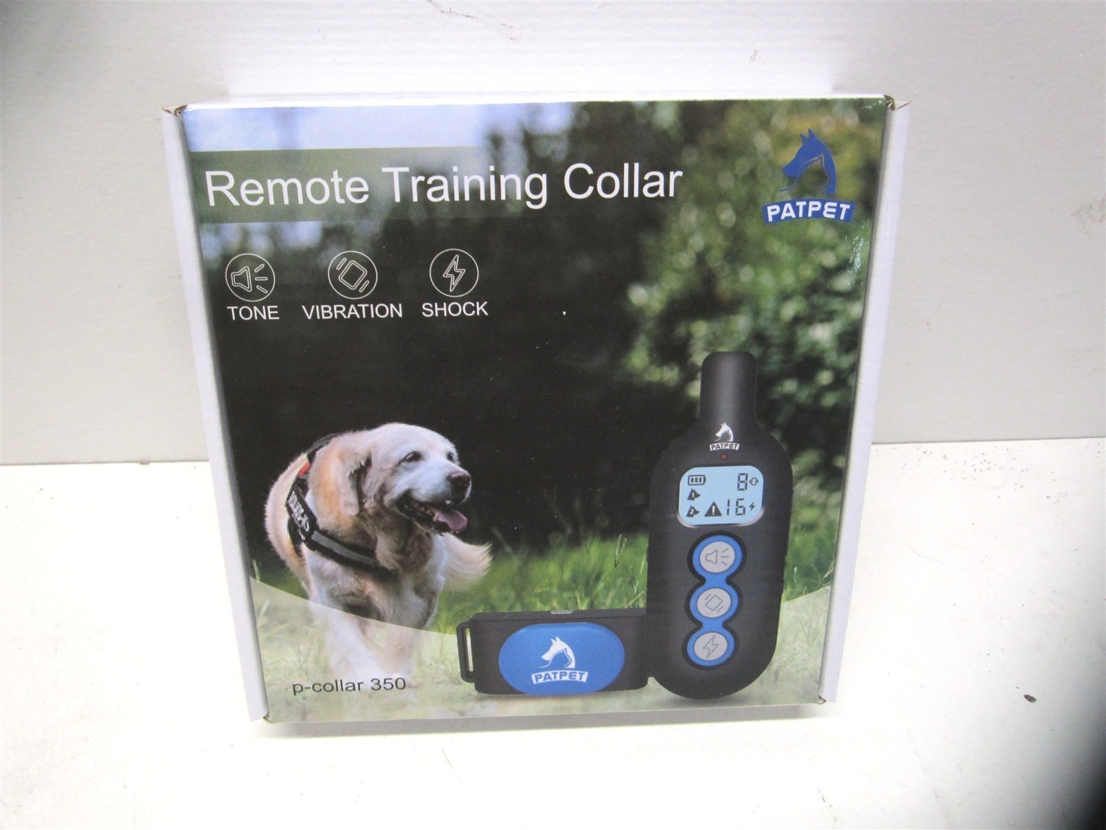 Patpet 350 Anti-Bark Vibration, Shock, Tone Dog Training Collar with Remote