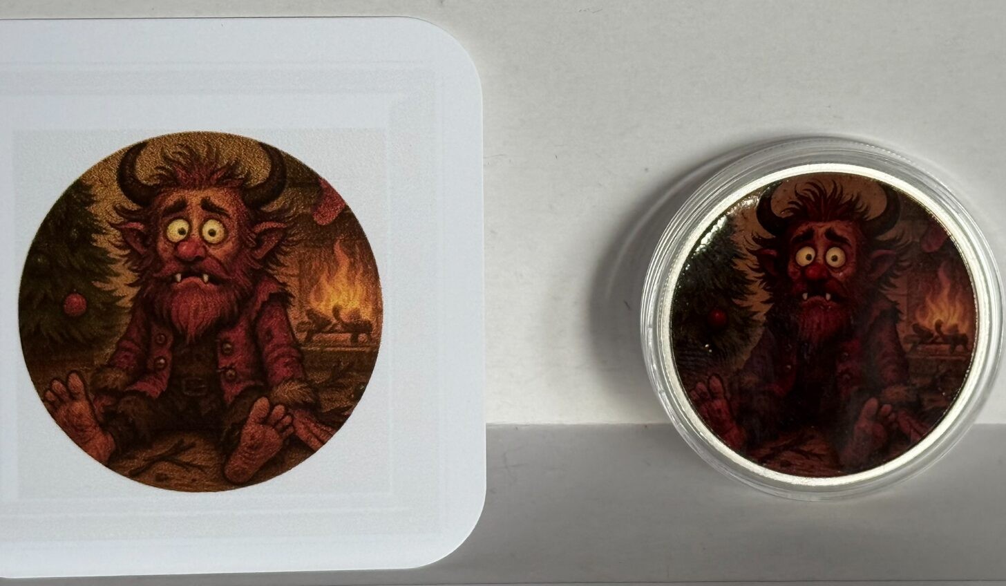 Hayleybug 1 oz Frizzled Krampus silver coin w/ COA POP 15