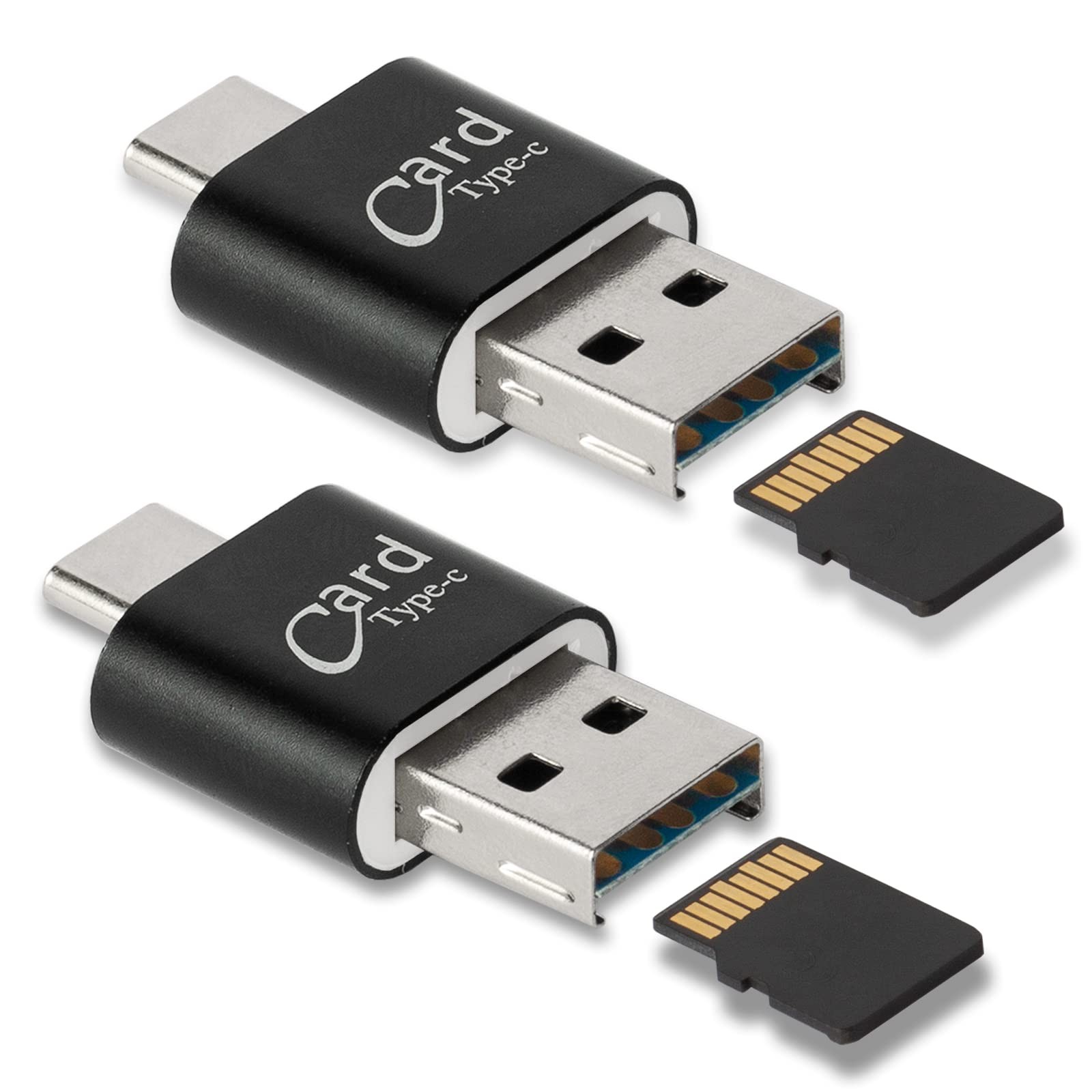 [2 Pack] Micro SD Card Reader for Android Phone,Micro SD Card to USB Adapter,...