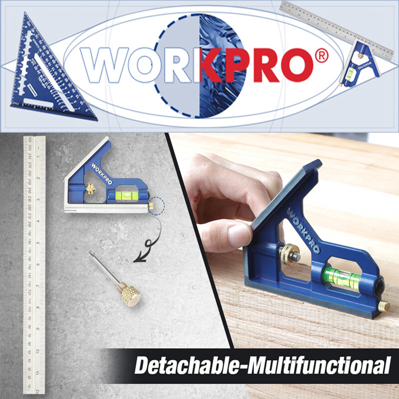 WORKPRO Rafter Square Combination Square Tool Set Rafter Square Layout Tool NEW