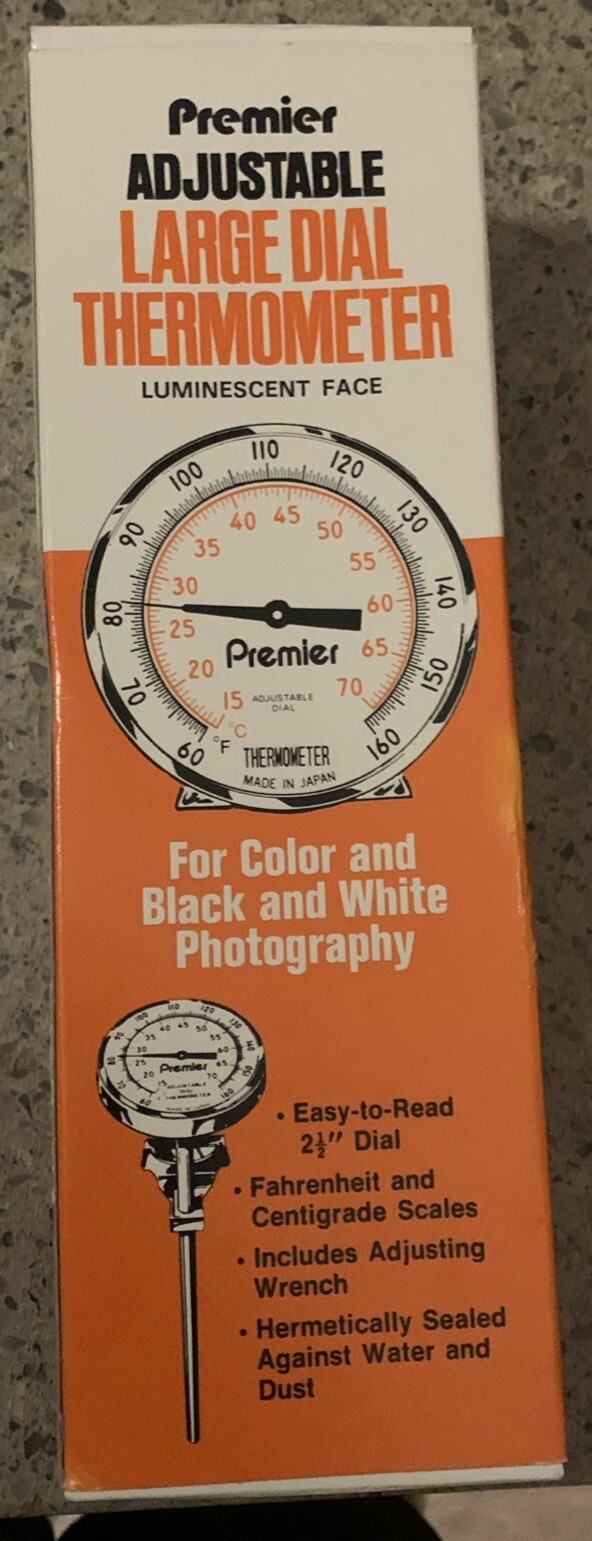 Premier Adjustable Large Dial Thermometer For Color & Black & White Photography