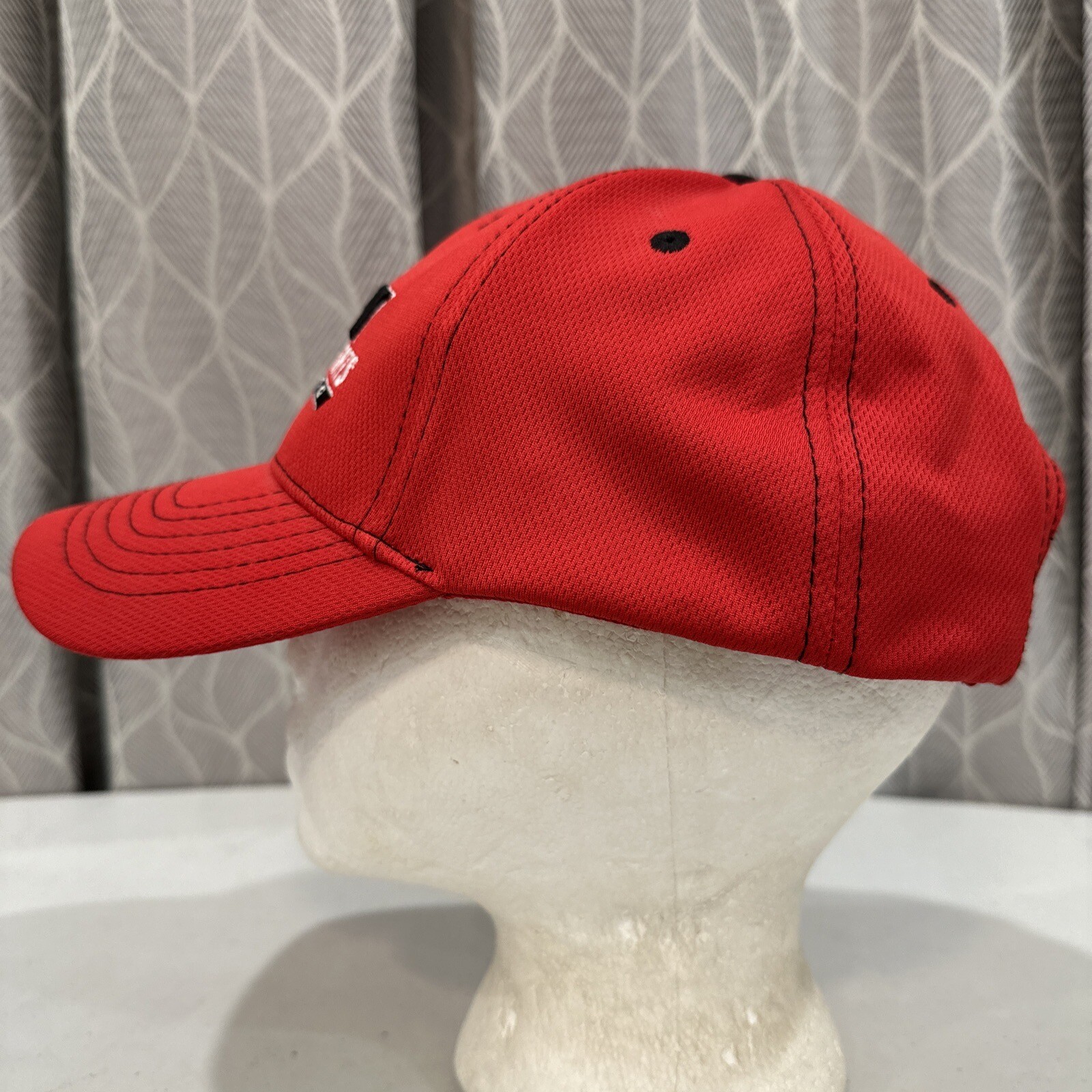 Fox Powersports Racing Hat Cap Red and Black Hook Loop Knit