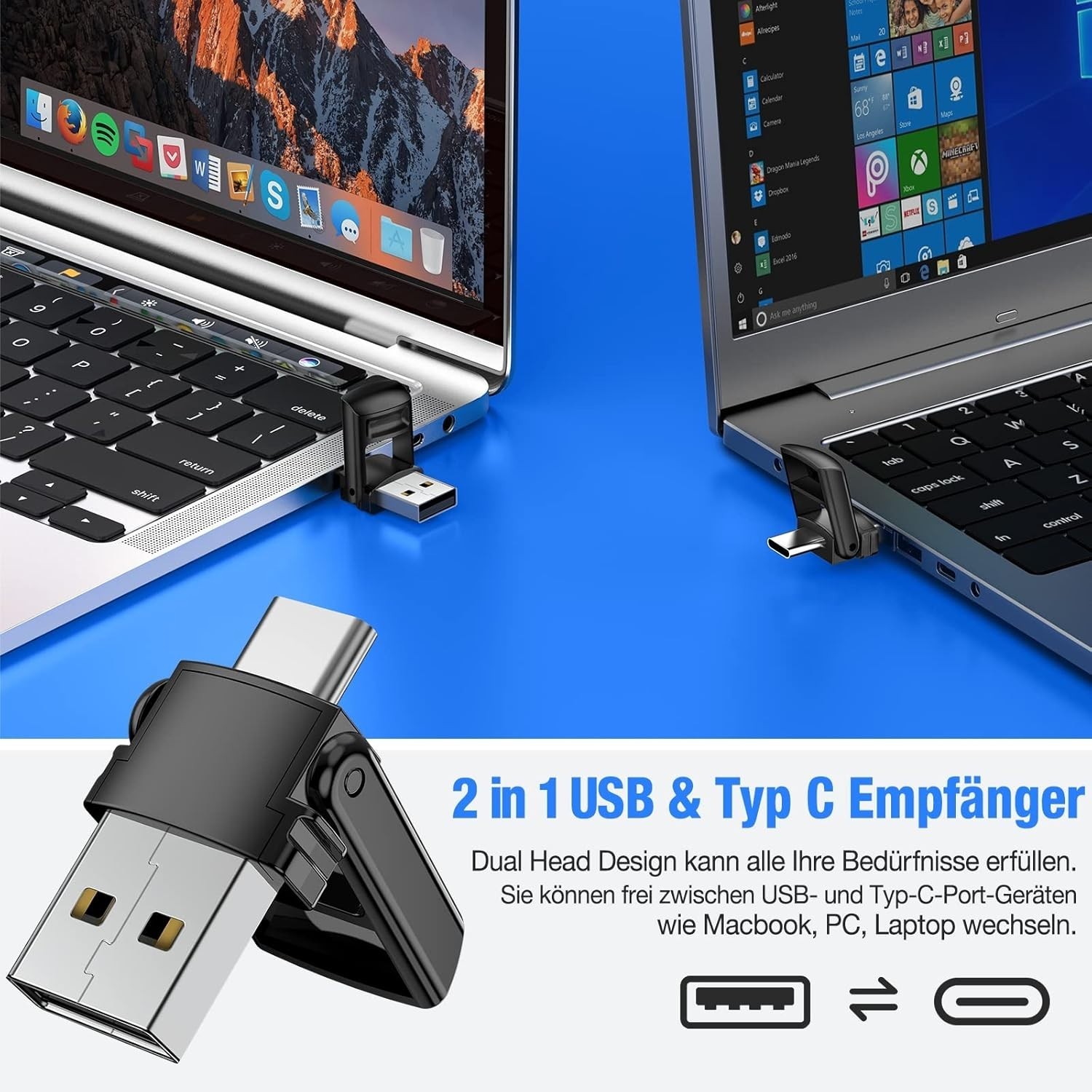 Hellcool USB C Presenter with Laser Pointer, 2.4 GHz Wireless PowerPoint